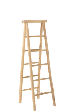 Ladder 5 Tredes Dubble Teak Hout Naturel